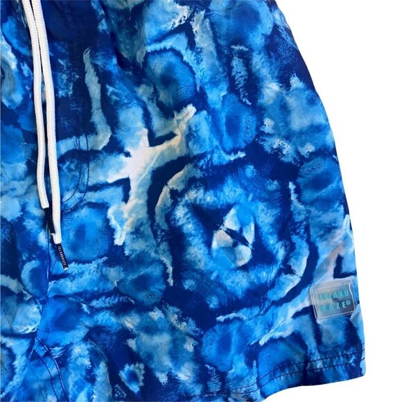 Island Haze Drawstring Swim Shorts Blue Sky Patterned Trunks Size Medium… - Picture 2 of 7